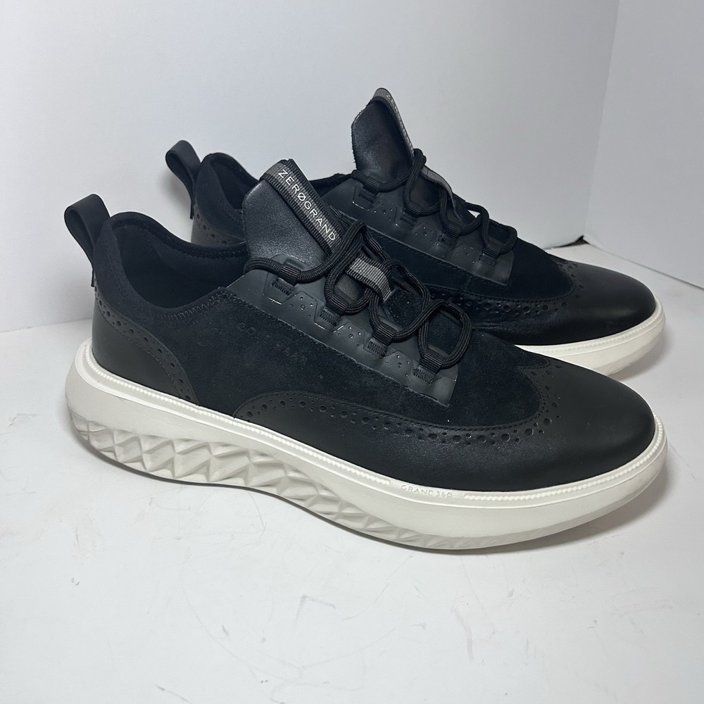 Cole Haan Mens Zerogrand Wfa Casual Wingtip Sneakers Black 10.5 W